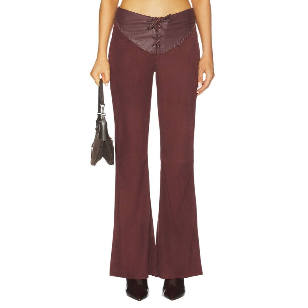 Understated Leather Sonny Suede Pants in Chocolate Small New Womens Leather - Picture 5 of 15